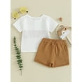 thumbnail image 5 of Musuos Toddler Boys Shorts Sets 6 12 18 24M 3Y Short Sleeve Contrast Color Tops and Solid Color Shorts Sets Casual Summer Outfits, 5 of 10