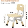 thumbnail image 1 of QinaQin Kids Chairs (2 Pack), 3-Level Height Adjustable, Wood, 1 of 8