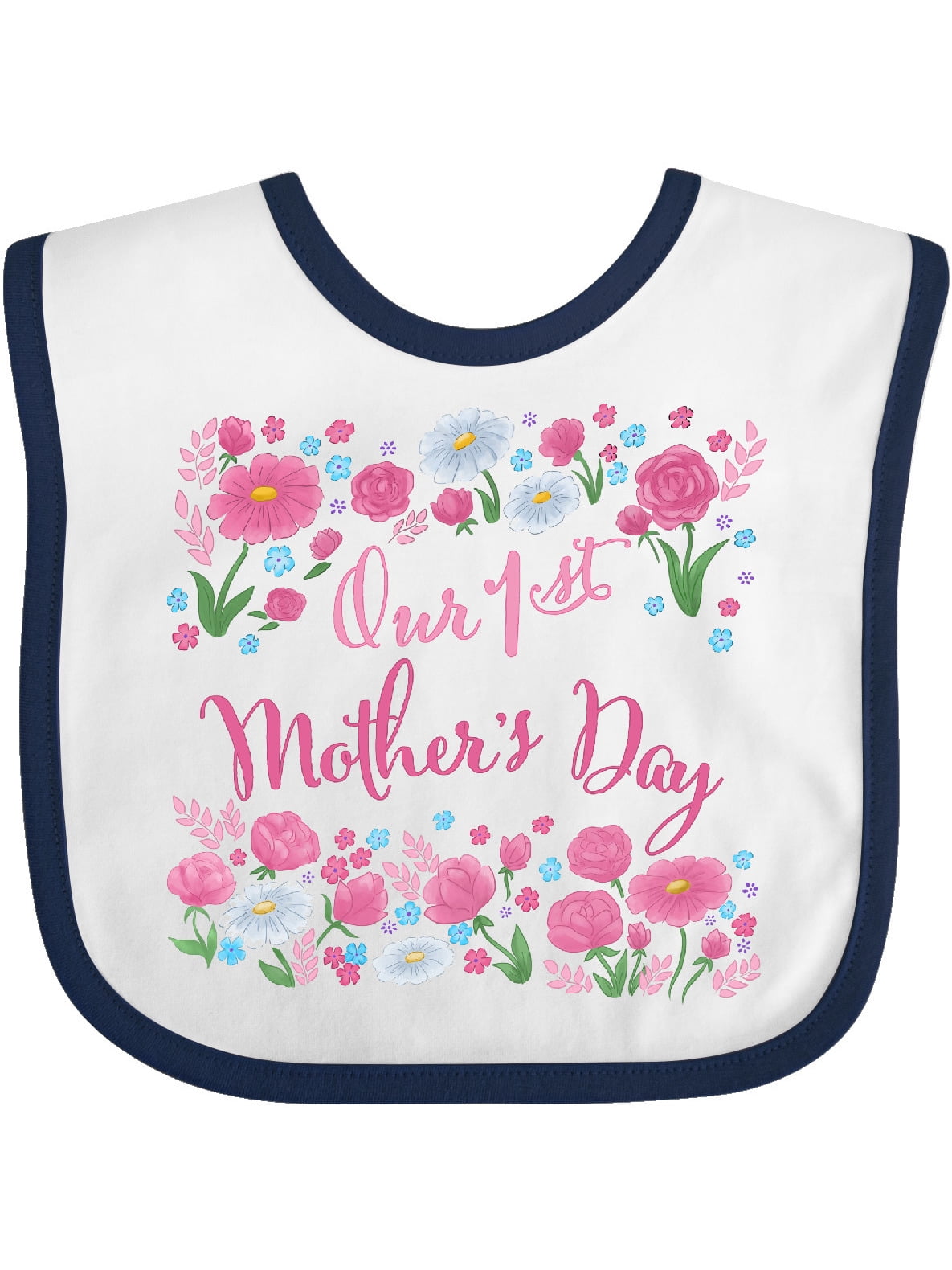 Our First Mother's DayRoses and Daisies Baby Bib