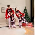 thumbnail image 1 of Pijamas navideños para padres e hijos con estampado de Papá Noel para primavera y otoño, 1 of 5