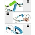 thumbnail image 4 of Cable de extensión de correa de alambre de resorte de cámara Zulema Cordón en espiral buceo senderismo canotaje azul, 4 of 8