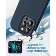thumbnail image 4 of Designed for iPhone 14 Pro Max Case,Shockproof Liquid Silicone Protective Phone Case with Soft Anti-Scratch Microfiber Lining Ultra Slim Drop Protection Phone Cover 6.7 inch(Navy Blue), 4 of 13