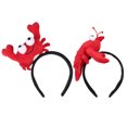 thumbnail image 1 of 2Pcs Cloth Crayfish Hairhoops Adorable Headwears for Kids (Lobster+Crab, Red), 1 of 8
