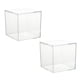 thumbnail image 5 of KAKOWELY 2 cubos cuadrados de plástico transparente para dulces, cajas de almacenamiento de moda, cajas de regalo, 5 of 5