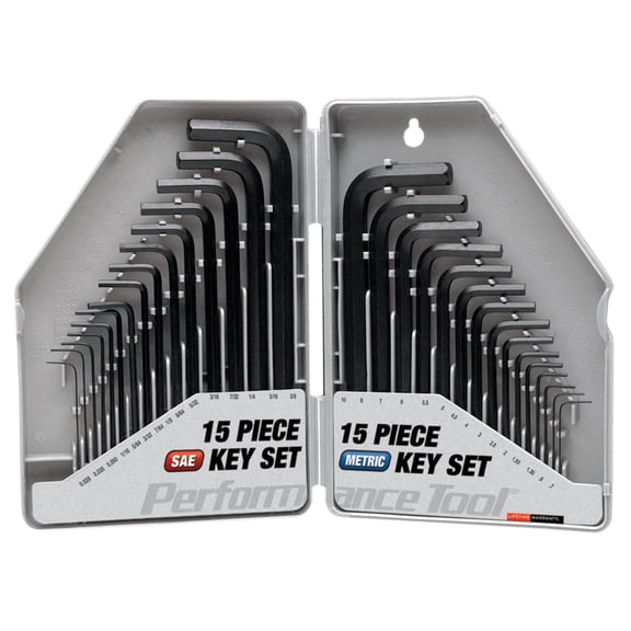 Performance Tool W80288 SAE & Metric Hex Key Set 30-Piece