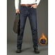 thumbnail image 3 of Vaqueros de polar cálidos para hombre, ideales para negocios, estilo urbano informal con bolsillos para otoño e invierno., 3 of 4