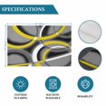 thumbnail image 6 of Yellow Geometric Placemats Set of 6, Gray Black Retro Abstract Stripes Lines Placemats for Dining Table, Place Mats for Kitchen Tabletop, Waterproof Wipeable Dining Table Mats Set, 6 of 9