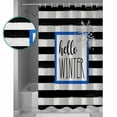 thumbnail image 3 of Hello WInter Black and White Stripe Shower Curtain Set ，Waterproof Fabric Shower Curtains Shower Curtains for Bathroom,Bathroom Decor 54x"78", 3 of 7
