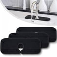 thumbnail image 1 of 4PCS Sink Faucet Mat Absorbent Washable Backsplash Guard  Splash Water Catcher Mat Microfiber Cloth Drip Protector Splash Dish Drying Countertop Pad  Black, 1 of 9
