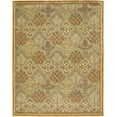 thumbnail image 2 of SAFAVIEH Antiquity Trafford Floral Geometric Wool Area Rug, Light Blue/Gold, 9'6" x 13'6", 2 of 9