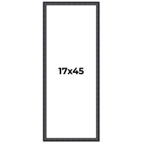 17x45 Frame Black Real Wood Picture Frame Width 1.25 inches | Interior Frame Depth 0.5 inches |