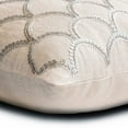 thumbnail image 2 of Pillow Case Zip, Silver 14"x14" (35x35 cm) Pillow Covers, Linen Sequins Embroidery Throw Pillows For Sofa, Geometric Pattern Modern Style - Silver Accord, 2 of 5