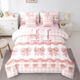 thumbnail image 1 of Erosebridal Pink Alphabet Bedding Queen Size,Geometric Buffalo Bedding Sets Queen Size,Letter Personalized Comforter Sets with Sheets,Microfiber Kawaii Room Decorative,Reversible,7 Pieces, 1 of 6
