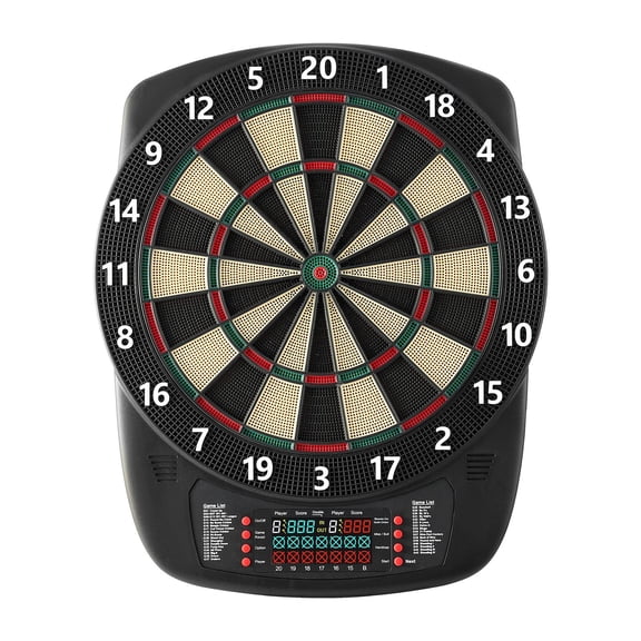 Electronic Dart Board 13.5 Inch Target Dartboard with 43 Games 200 Variations for 8 Players 6 Darts with Flights 50 Soft Tips Color LCD Scoring Screen for Home Party Game Room