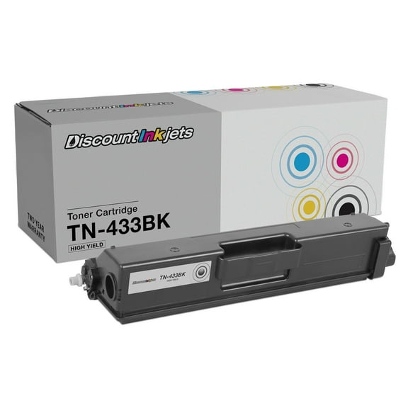 DI Toner Cartridges for Brother TN433 Black Use In HL-L8260CDW HL-L8360CDW Compatible with HL-L8260CDW, HL-L8360CDW, HL-L8360CDWT, HL-L9310CDW, MFC-L8610CDW
