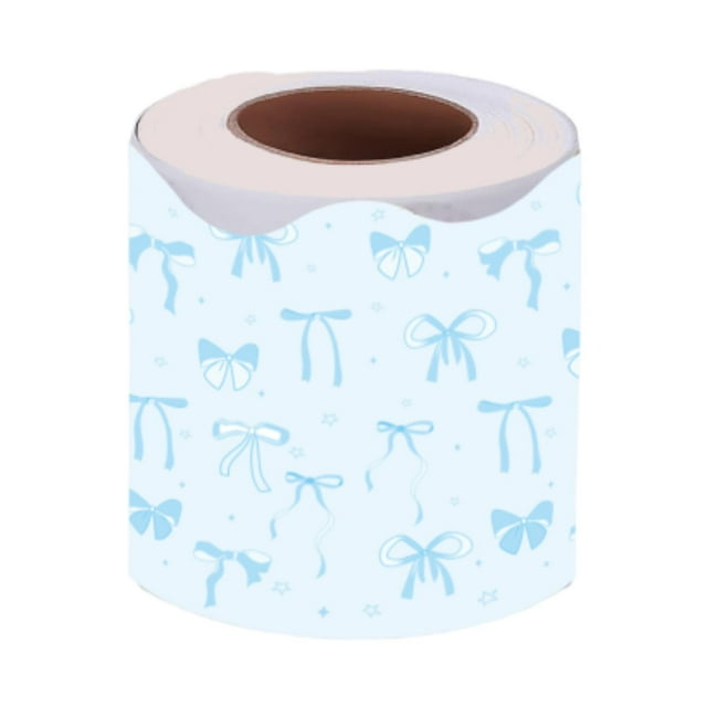 Borde para aula, borde para aula, decoración de pared estilo bohemio, patrón de lazo, lindas pegatinas para bordes, bordes para aula, fiesta, escuela lazo azul