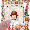 thumbnail image 6 of 35pcs-50pcs Cartoon Stickers Firefighter Stationery Sticker Safety Kids Stickers for Laptops Suitcase Fridge, 6 of 9