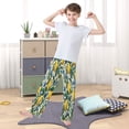 thumbnail image 5 of Boy's Pajama Pants Boys' Long Sleep Pants Children's Pajama Pants Loose Fitting Pajama Pants are Convenient to Put on and Take off S Yellow Lemon Cute, 5 of 9