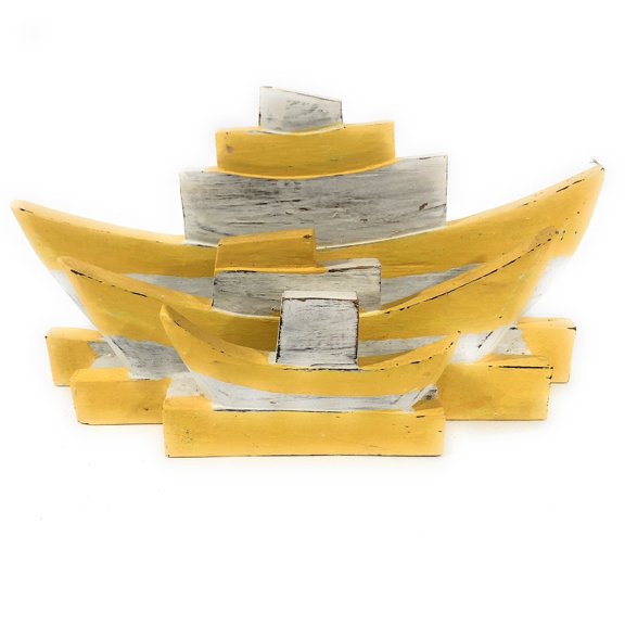 Napkins/Mail Holder 13" - Rustic Yellow Nautical Decor | #ort1702318y