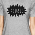 thumbnail image 2 of Double Trouble Grey Best Friend Matching T-Shirts Round Neck Cotton, 2 of 4