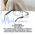 thumbnail image 4 of Smart Glasses, Touch Sensor Control Metal Frame Magnetic Charging  Glasses  for Gaming Gold,Grey, 4 of 7