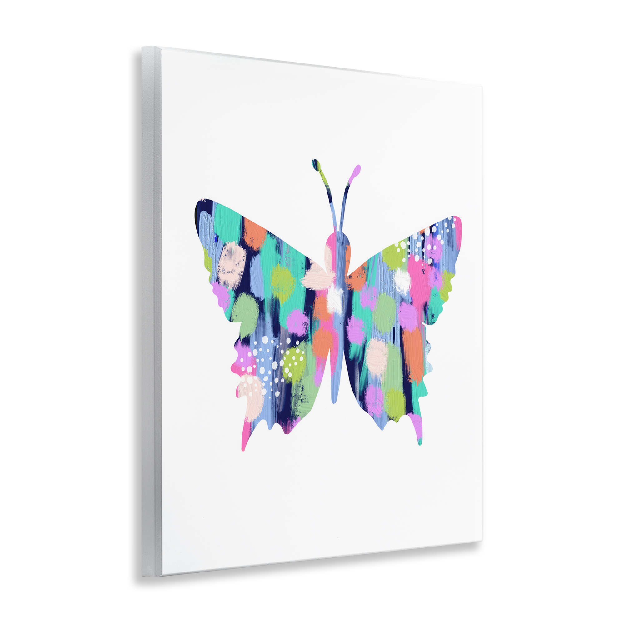 Stupell Industries Pastel Patterned Butterfly Animals & Insects Painting Unframed Art Print Wall Art, 11 x 14
