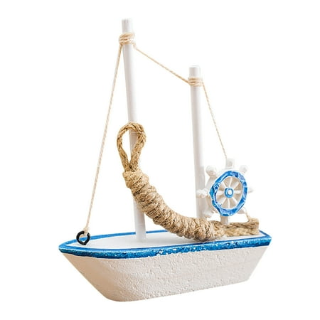 

Home Nautical Wooden Sailboat Ornament Beach Decoration Retro Wooden Sailboat Beach Ornament Kitchen Bathroom Office Party Center Decoration Hot Sale Clearance