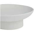 thumbnail image 5 of DecMode 16" Round Wide White Ceramic Decorative Bowl with Elevated Base, 5 of 13