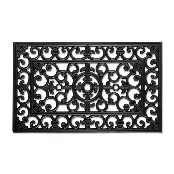DII Rubber Scroll Doormat