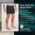 thumbnail image 2 of Calzoncillos bóxer ExOfficio Give-N-Go 2.0 de Underwear para hombre, talla M, color negro, 2 of 5