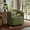 Olive Green, variant on CHIC HOUSE Swivel Accent Chair with Hidden Storage, Teddy Velvet Upholstered Barrel Chair with Pillow, Comfy Round Reading Chair for Living Room Bedroom, White