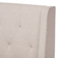 thumbnail image 4 of Baxton Studio Adelaide Retro Modern Light Beige Fabric Upholstered King Size Platform Bed, 4 of 6