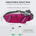 thumbnail image 7 of WATERFLY Unisex with Bottle Holder Walking Hiking Nylon Fanny Pack Waist Bag,Rose Red, 7 of 7