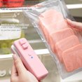 thumbnail image 7 of Mini Bag Sealer 2 in 1 Sealing Machine & Unsealing Machine Portable Electric Handheld Heat Sealer USB able Food Protector Sealer for Food Storage Plastic/Snack/Pet Food Bag,Pink, 7 of 7