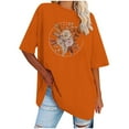 thumbnail image 4 of Birdeem T-Shirt Décontracté à Col Rond Imprimé pour Femmes Manches Courtes Amples Blouse, 4 of 9