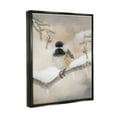 thumbnail image 3 of Stupell Industries Bird on Winter Branch Animals & Insects Painting Black Floater Framed Art Print Wall Art, 17 x 21, 3 of 9