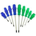 thumbnail image 2 of 16pc Screwdriver Phillips Pozi Flat Head Hexagon Bolster Colour Coded PVC TE343, 2 of 4