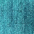 thumbnail image 1 of Ahgly Company Machine Washable Indoor Square Oriental Turquoise Blue Industrial Area Rugs, 4' Square, 1 of 4