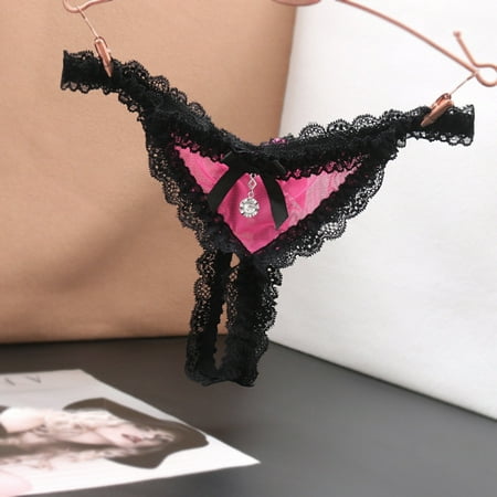 

Tuscom Women s Lace Underpants Open Crotch Panties Low Waist Briefs Underwear