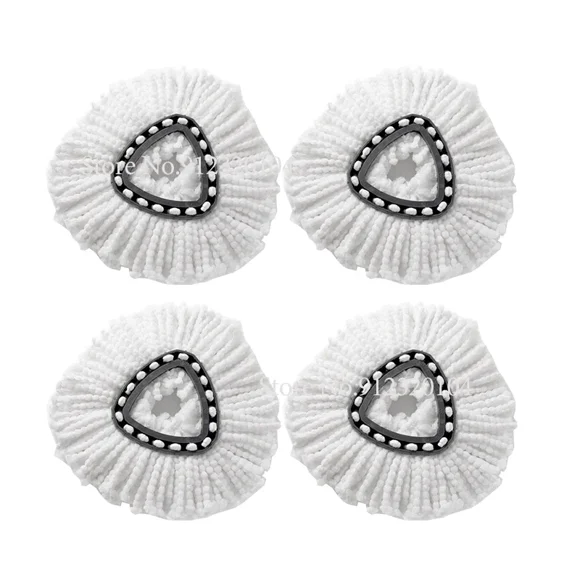 White Mop Head Cloth Replacement Microfiber Mop Refills Spin Mop Cloth Replacement Head for Vileda O-cedar Replacement Mop Heads