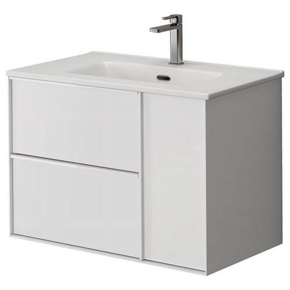 Ws Bath Collections Palma C70 Palma 30" Wall Mounted Single Basin Vanity Set - White