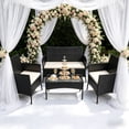thumbnail image 3 of Ktaxon 4Pcs Rattan Wicker Conversation Set with Tempered Glass Table, Outdoor Patio Wicker Furniture Sofa Set for Garden, Poolside, Deck, Lawn, Black, 3 of 11