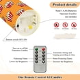 thumbnail image 4 of 2 PCS Tilted Flameless Candles Flickering LED Lights Battery Operated Candles with Remote Timers for Holiday Decor Popcorn Pattern, 4 of 7