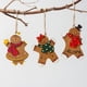 thumbnail image 2 of 8 piezas de 11 * 8 cm, longitud de línea 7 cm colgante de Navidad de madera retro viejo hombre de jengibre decoraciones colgantes muñeca de Navidad decoraciones para árboles de Navidad, 2 of 5