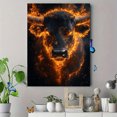 thumbnail image 4 of Qisvanset 12x16 Inch Framed Canvas Wall Art Fiery Bull Majestic Animal Bold Statement Ranch Living Room Wall Art, 4 of 8