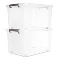 thumbnail image 1 of 69QT Plastic Storage Bins with Latching Lids, Stackable Storage Containers for Organizing, Large Clear Storage Box for Garage, Closet, Classroom, Kitchen, 2 Packs, 1 of 1