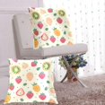 thumbnail image 6 of Kiwi Strawberries Melons Leaves Throw Pillow Covers Pillowcases 20 x 20 Inch Home Decor 2 Packs for Bedroom Sofa, 6 of 6