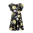thumbnail image 3 of WILLBEST Vestido Casual De Mujer, Primavera Y Verano 2025, Moda Informal, Cuello Redondo, Estampado Floral, Manga Corta, 3 of 3
