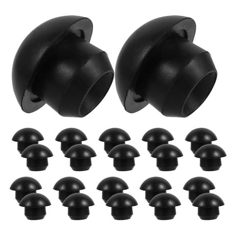 Hemobllo Black Rubber Jack Plugs for Machine Hydraulic Floor Jack 30Pcs