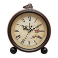 thumbnail image 2 of Reloj de mesa,Reloj de mesa de diseño retro silencioso sin tictac,Reloj de escritorio preciso y sencillo con números romanos,Reloj despertador pequeño de escritorio,decoración elegante para, 2 of 8